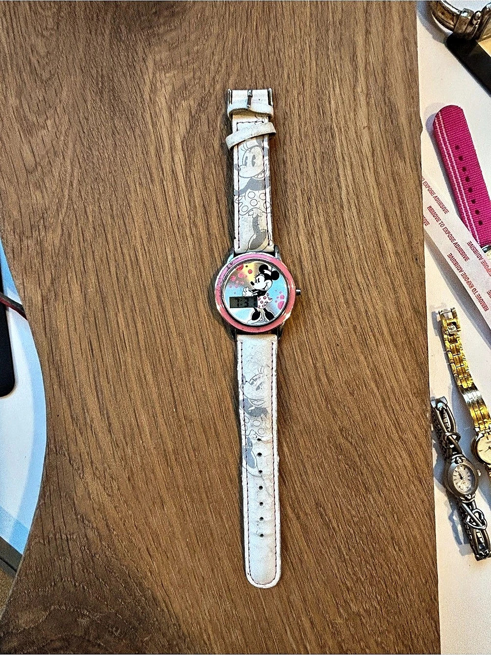 Disney Minnie Mouse Digital Watch Pink & White